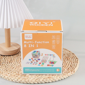 Online Wholesale 8-In-1 Wooden Toys Montessori Learning Toys for Kids Age 3+