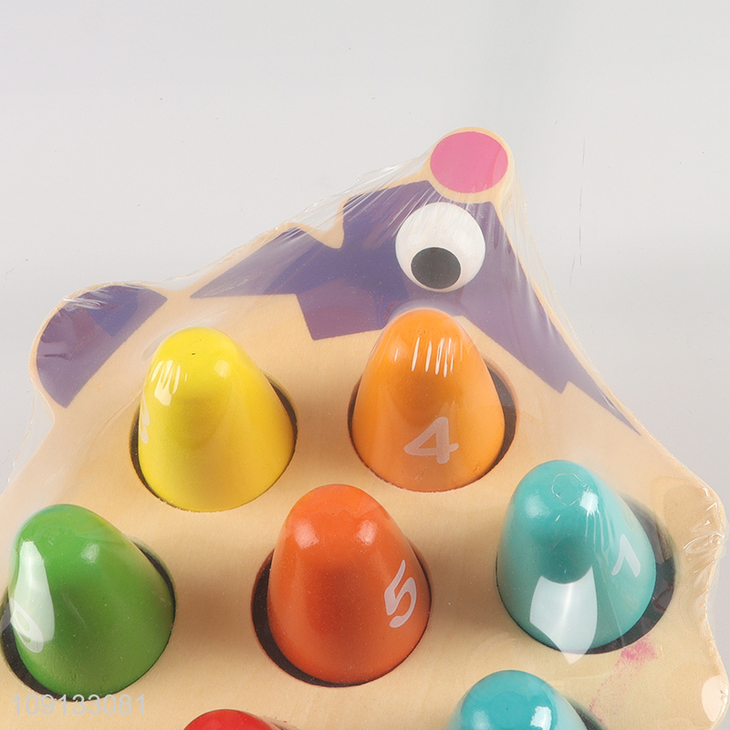 New Arrival Wooden Hedgehog Number Matching Game Early Learning Montessori Toy