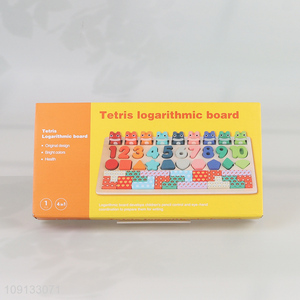 Wholesale 4-In-1 Wooden Toys Wooden Number Shape Puzzle Sorter Counting Game