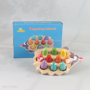New Arrival Wooden Hedgehog Number Matching Game Early Learning Montessori Toy