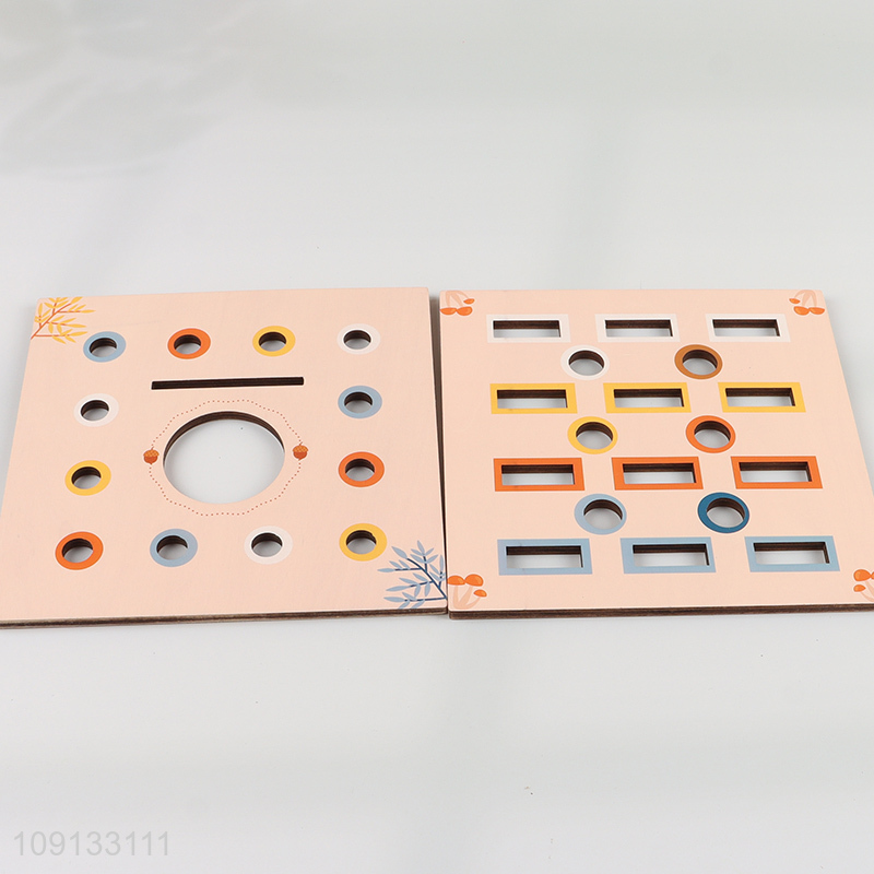 Wholesale Multi-Function Wooden Box Wooden Shape Matching Game Montessori Toy