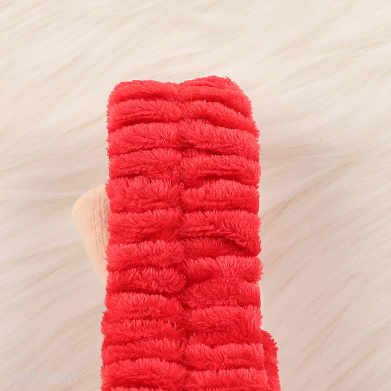 China Wholesale Spa Headband Coral Fleece Fluffy Makeup Headband
