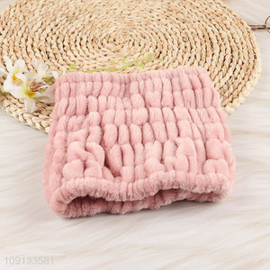 New Product Wide Spa Headband Elastic Coral Fleece Makeup Headband