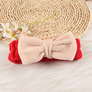 China Wholesale Spa Headband Coral Fleece Fluffy Makeup Headband