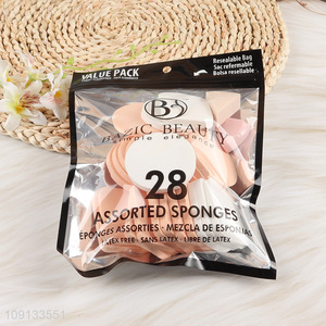 Good Quality 28PCS Non-Latex Beauty Sponge Makeup Blenders Makeup Tools