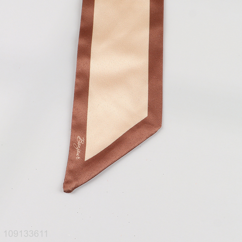 Hot Selling Long Skinny Neck Scarf Satin Head Scarf for Women Girls