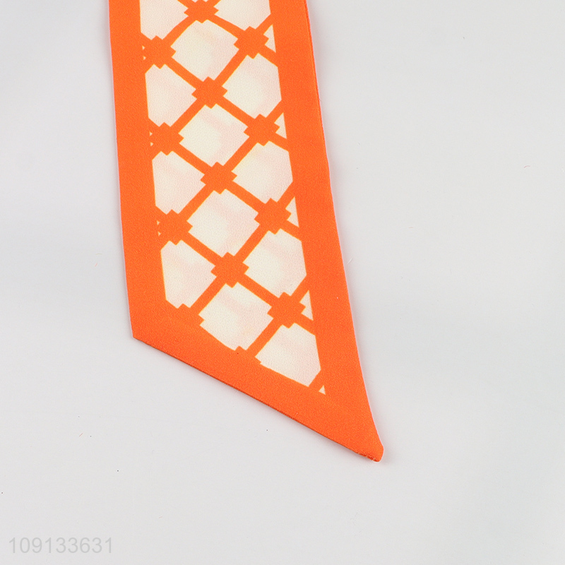 Good Quality Long Skinny Satin Neck Scarf for Women Handbag Purse