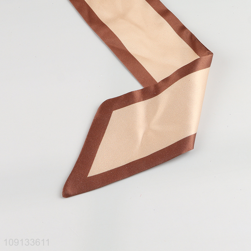 Hot Selling Long Skinny Neck Scarf Satin Head Scarf for Women Girls