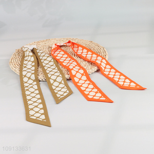 Good Quality Long Skinny Satin Neck Scarf for Women Handbag Purse