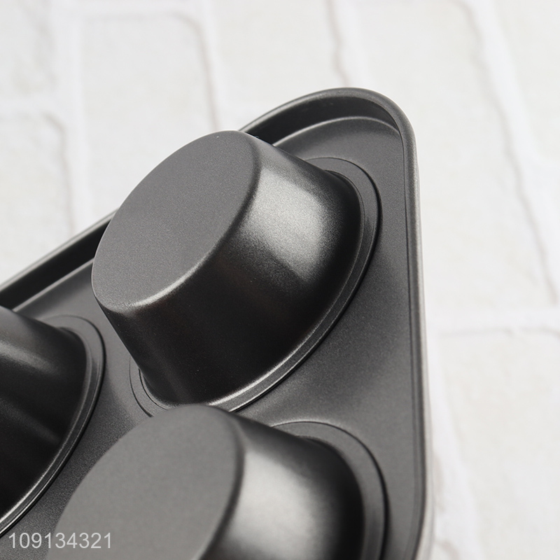 New Arrival 4 Cup Muffin Pan Aluminum Cupcake Baking Pan