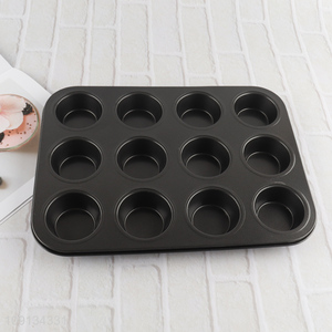 Wholesale 12 Cup Muffin Pan Aluminum Cupcake Pan Baking Pan