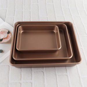 Factory Price Rose Gold Cake Pan Non-Stick Bread Baking Pan