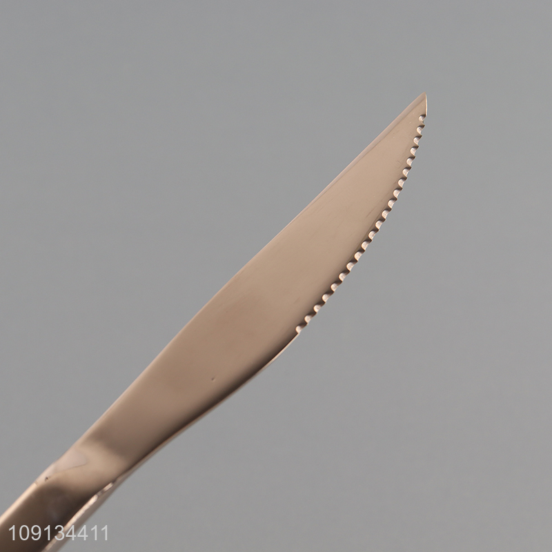 New Arrival 6 Pieces Stainless Steel Steak Knife Serrated Knife Set