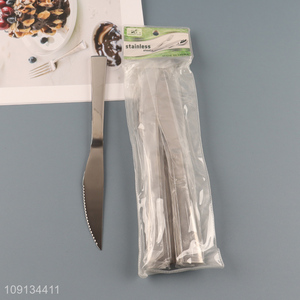 New Arrival 6 Pieces Stainless Steel Steak Knife Serrated Knife Set