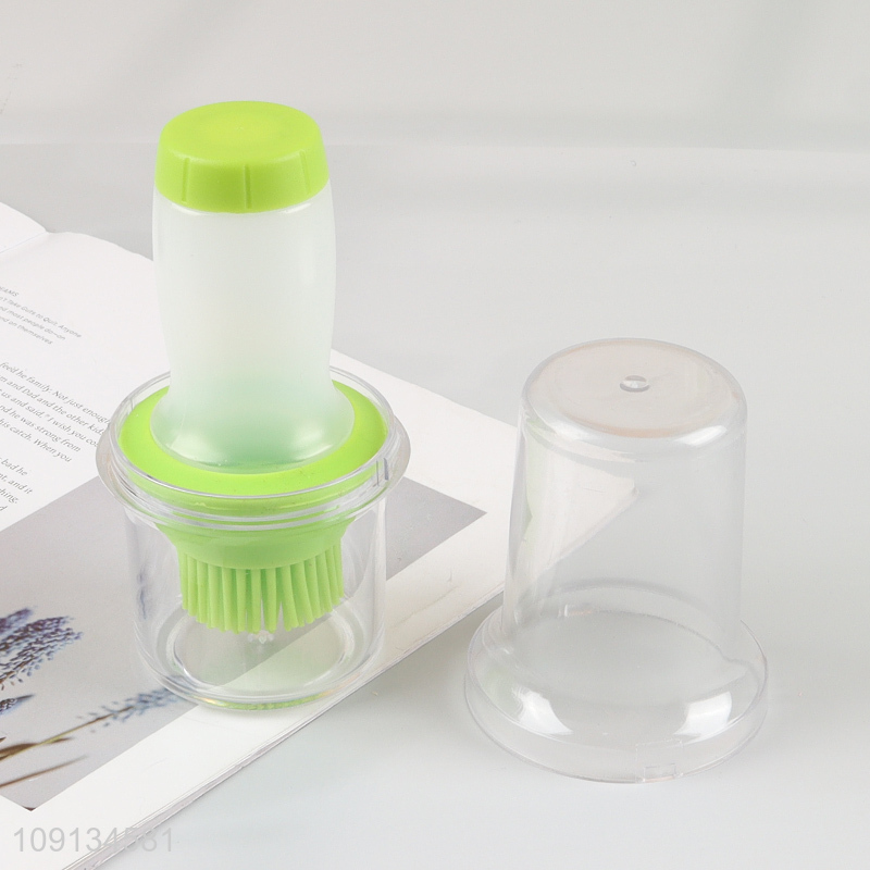 Top sale kitchen gadget silicone barbecue brush oil brush with bottle