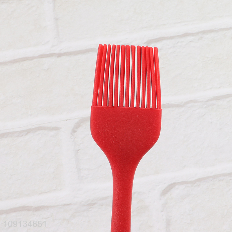 Factory price red silicone barbecue brush oil brush for sale