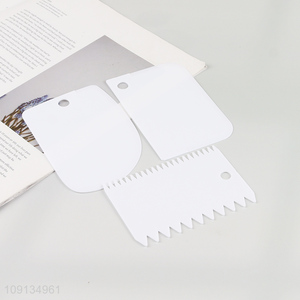 Top quality 3pcs cake tools cake cream scraper set for sale