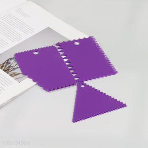 Best sale 3pcs non-stick cake decorating smoother set baking tool