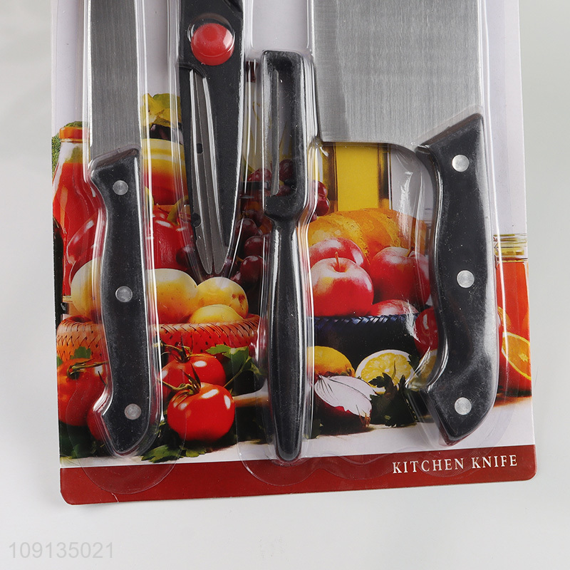 Best quality stainless steel kitchen knife set with kitchen scissors