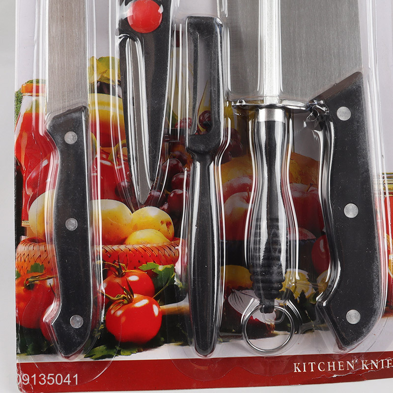 Good price home restaurant stainless steel kitchen knife scissors set