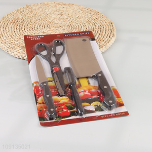 Best quality stainless steel kitchen knife set with kitchen scissors
