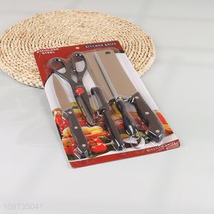 Good price home restaurant stainless steel kitchen knife scissors set