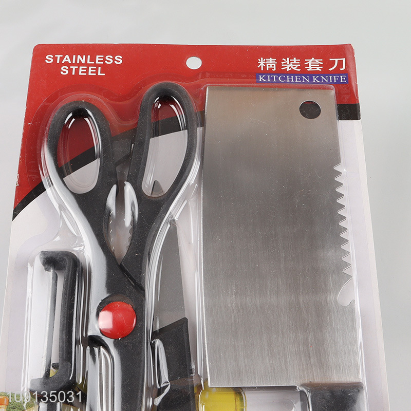 Popular products stainless steel kitchen knife kitchen scissors set