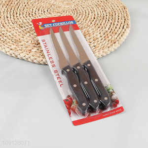 Factory wholesale 3pcs stainless steel kitchen knife set