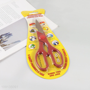 Factory direct sale multifunctional kitchen scissors nut cracker bottle opener