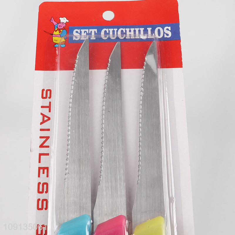 Good selling 3pcs stainless steel kitchen knife set wholesale