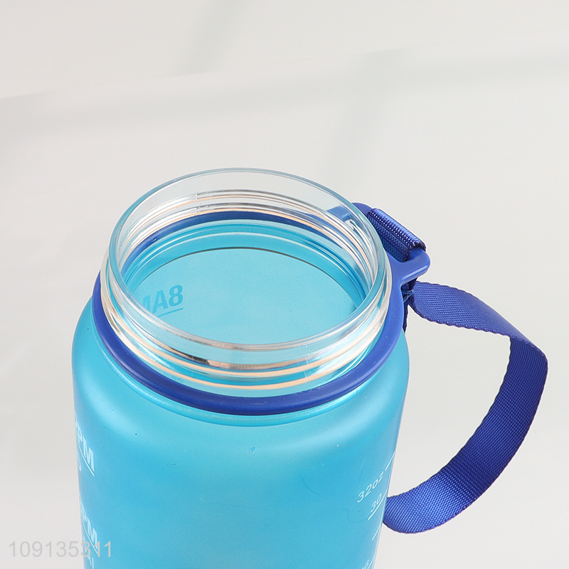 New Product 1000Ml Plastic Water Bottle with Straw & Time Marker