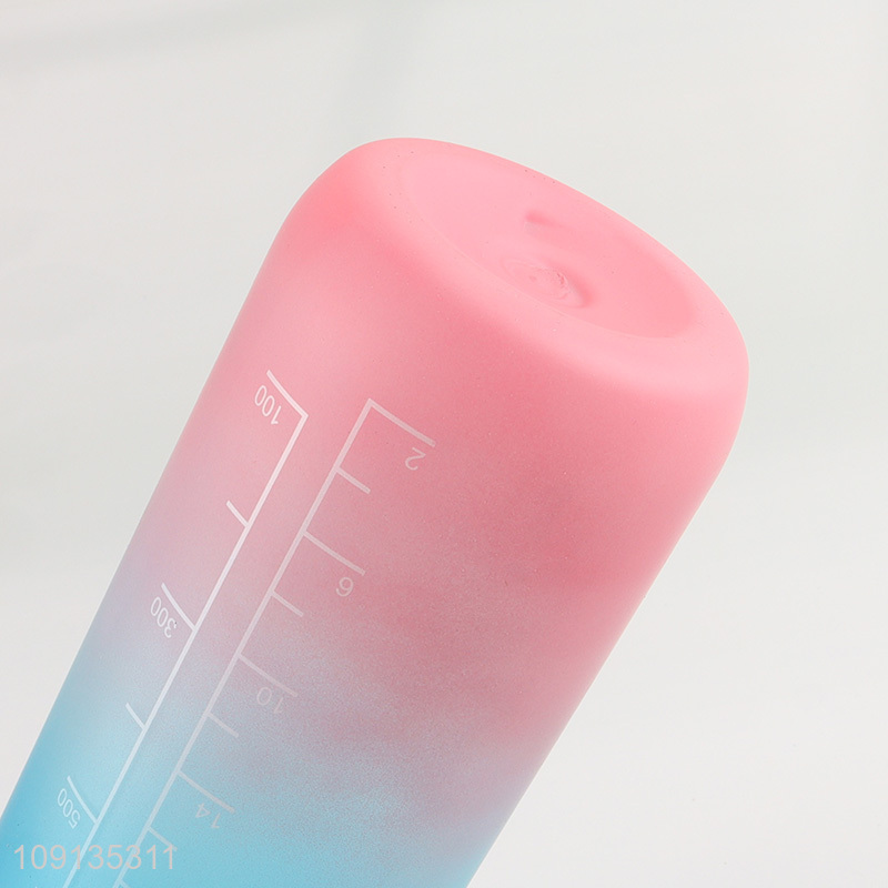 New Product 1000Ml Plastic Water Bottle with Straw & Time Marker