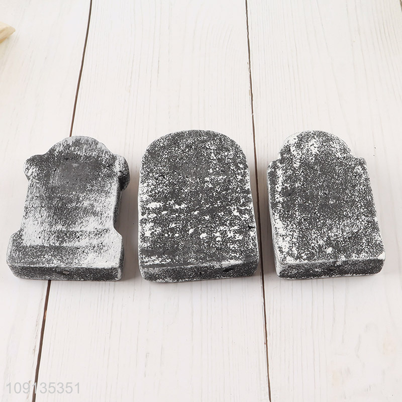 New Arrival 3 Pieces Halloween Miniature Tombstones Mini Foam Tombstones