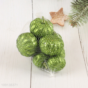 Factory Price 6 Pieces Glitter Pumpkins Decorative Harvest Foam Pumpkins