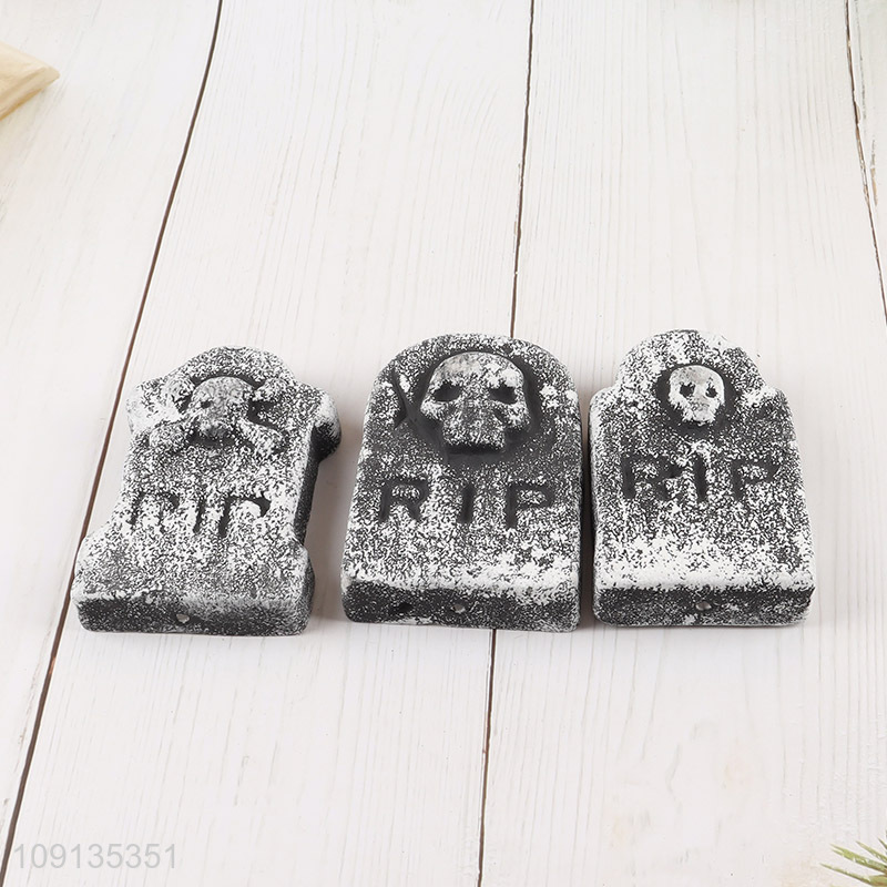 New Arrival 3 Pieces Halloween Miniature Tombstones Mini Foam Tombstones