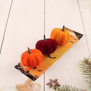 Hot Selling 3 Pieces Pumpkin Hair Clips Halloween Party Costume Accessories