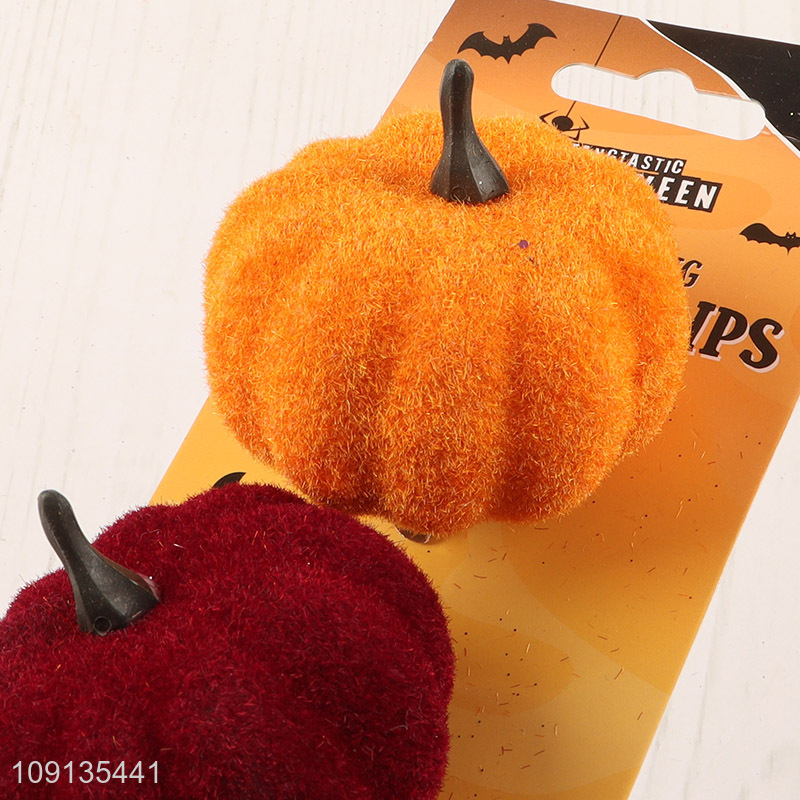 Hot Selling 3 Pieces Pumpkin Hair Clips Halloween Party Costume Accessories