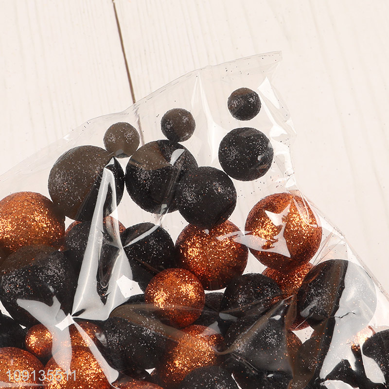 New Arrival Glitter Foam Balls Glitter Vase Fillers Halloween Foam Balls