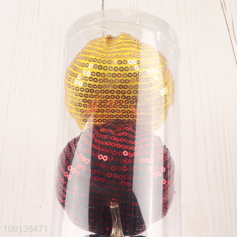 High Quality 3 Pieces Sequined Halloween Pumpkins for Halloween Home Decor