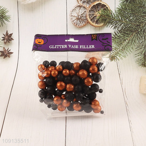 New Arrival Glitter Foam Balls Glitter Vase Fillers Halloween Foam Balls