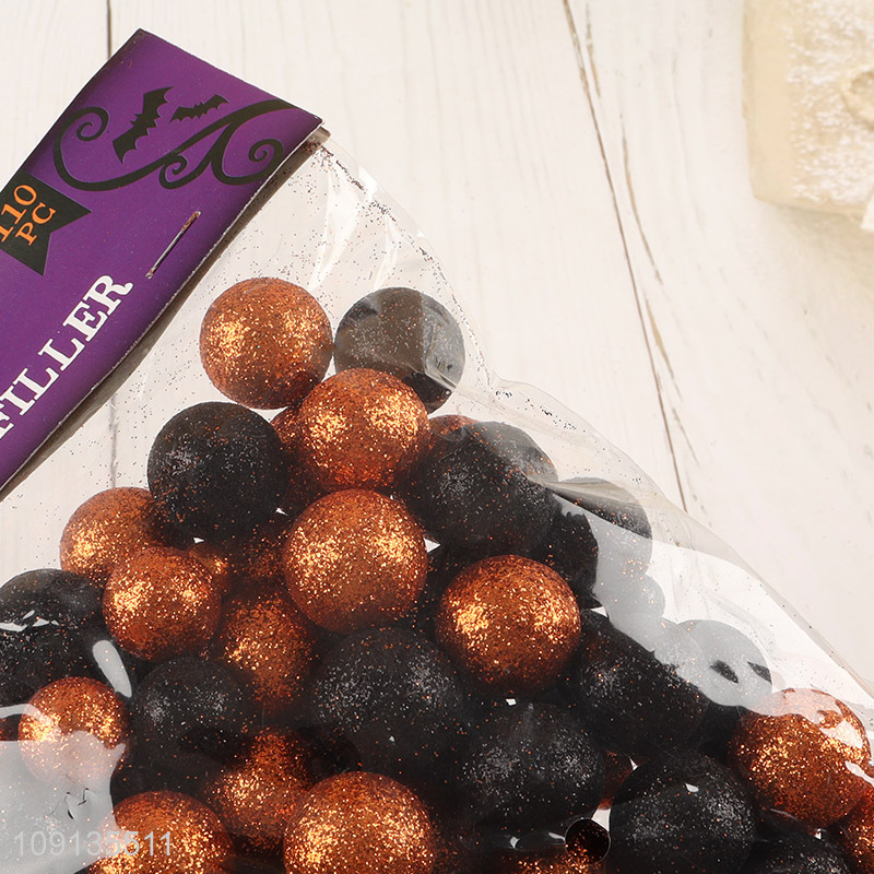 New Arrival Glitter Foam Balls Glitter Vase Fillers Halloween Foam Balls