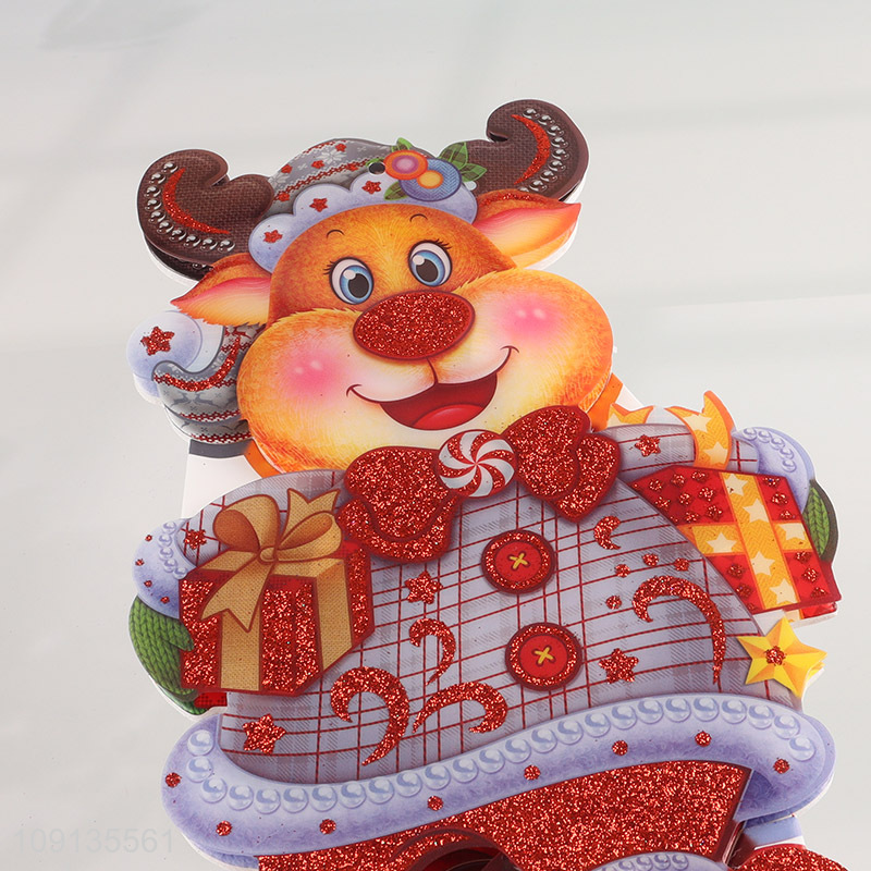 High Quality Christmas Foam Sticker with Led Light for Window Decor