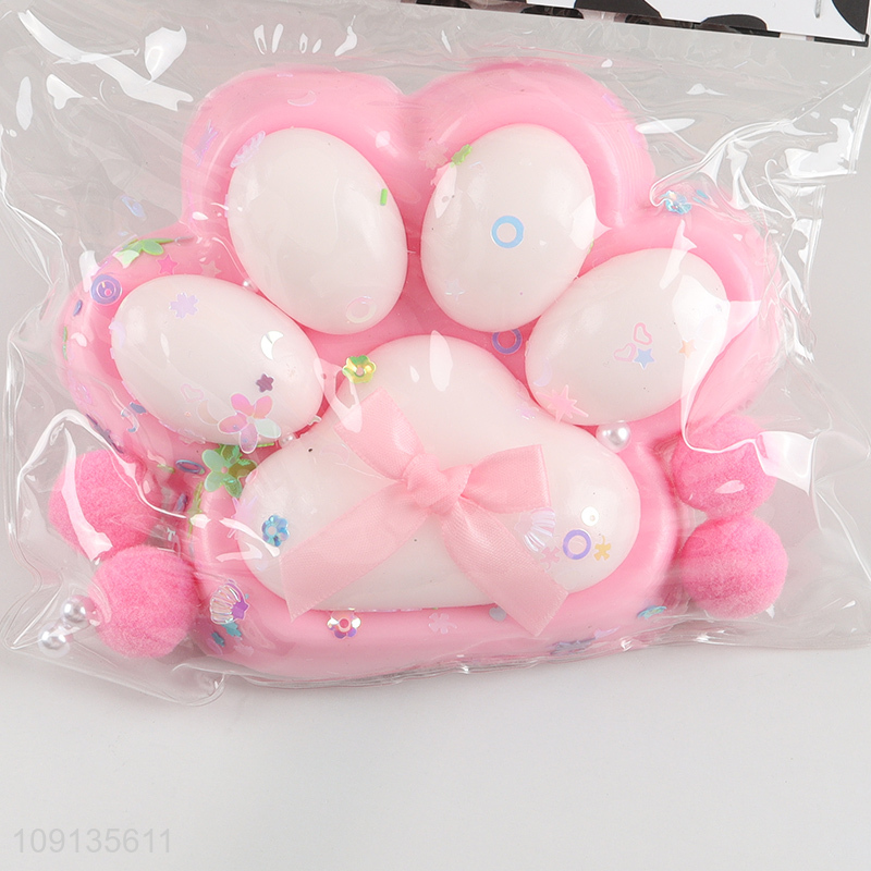 Top products cat paw shape tpr squeeze toys for stress relief