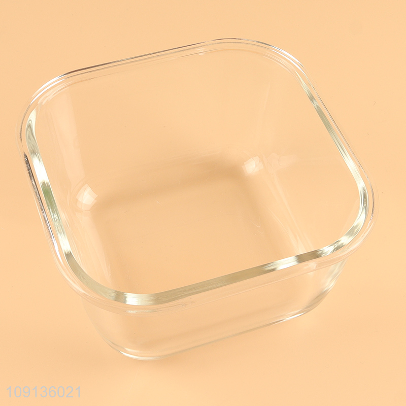 Latest products glass clear food container preservation bowl sealed bowl