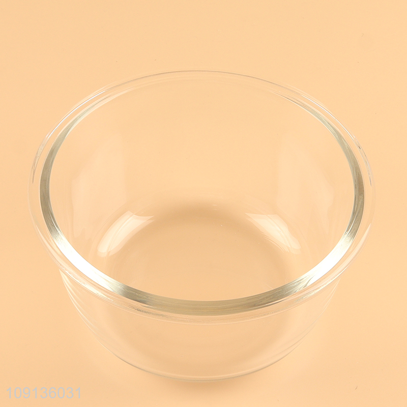 Top products round clear glass preservation bowl sealed food container