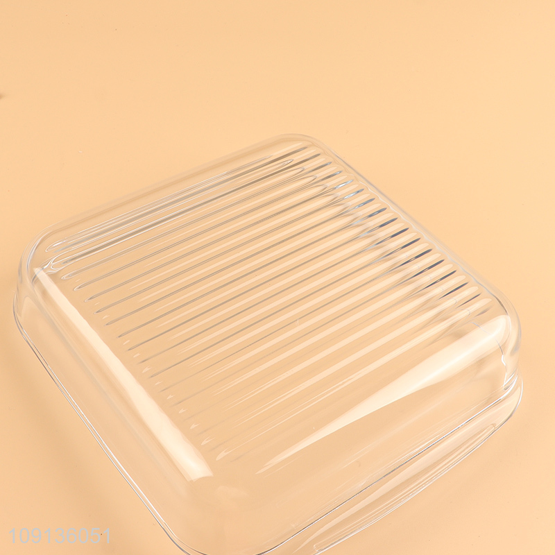 Good price clear glass baking pan baking tray with handle