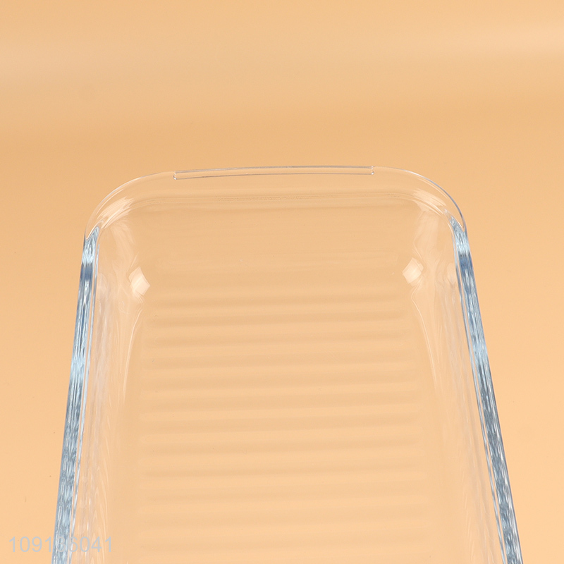 China supplier rectangle glass heat-resistant baking pan for sale