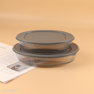 Best selling clear glass baking pan baking tray with lid