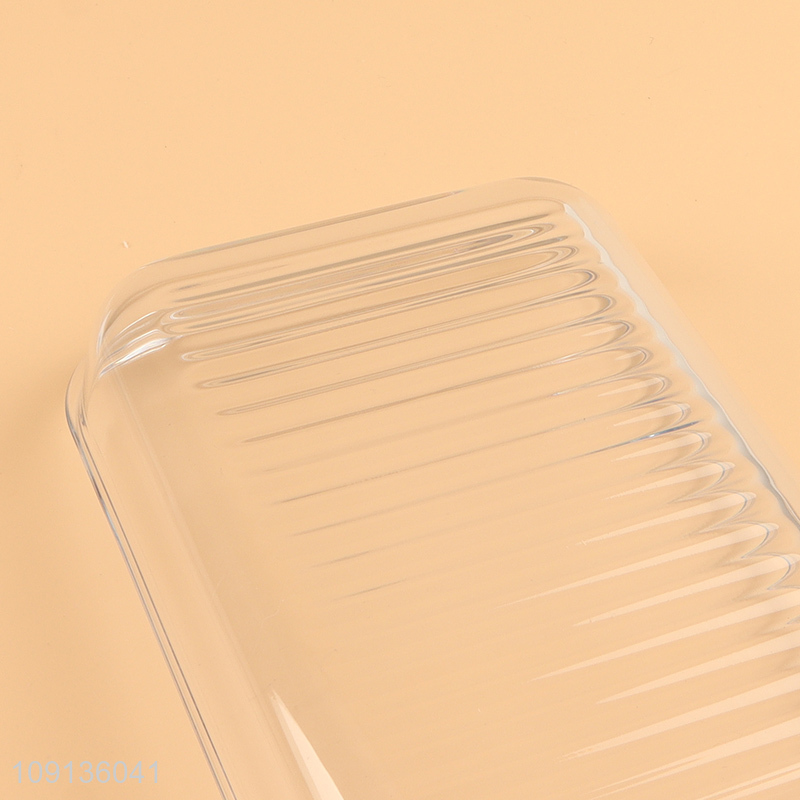 China supplier rectangle glass heat-resistant baking pan for sale