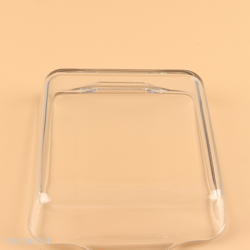 China wholesale clear rectangle glass baking pan baking tray